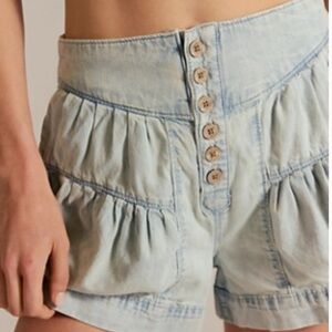 Free People-We The Free Fleur Denim Shorts-New-M-Boho